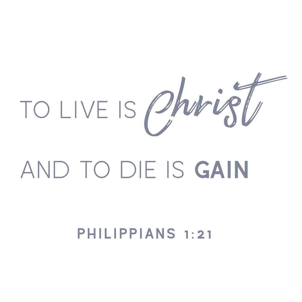 Philippians 1:21 Fabric Panel