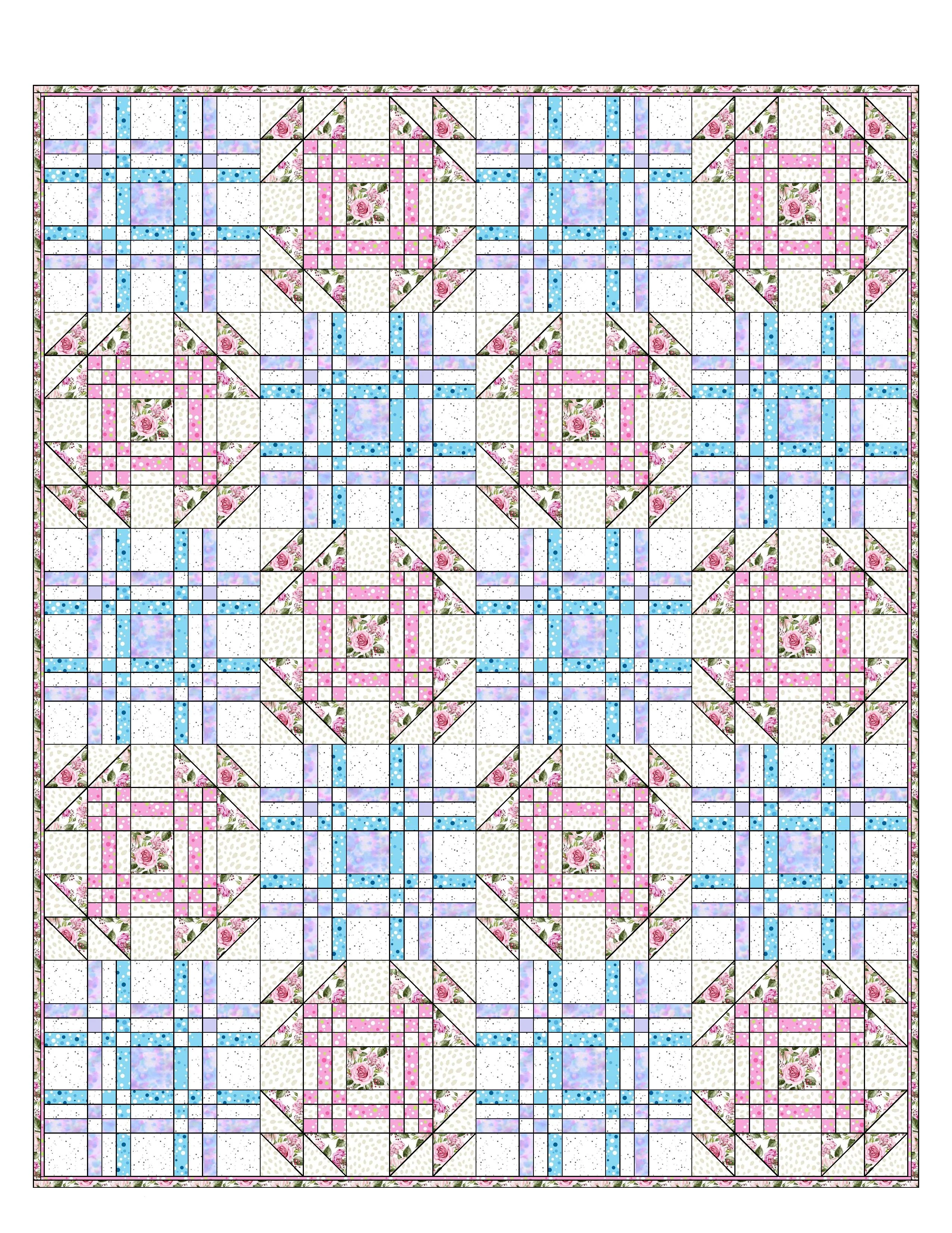 Piece of Mind, Pastel Quilt Kit - 61 1/2" x 76 1/2" - Image 2
