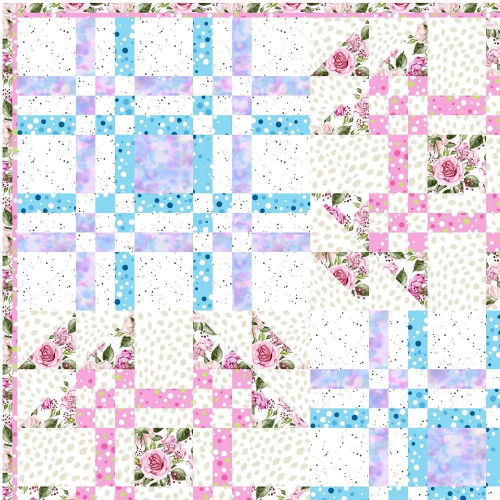 Piece of Mind, Pastel Quilt Kit - 61 1/2" x 76 1/2" - Image 3