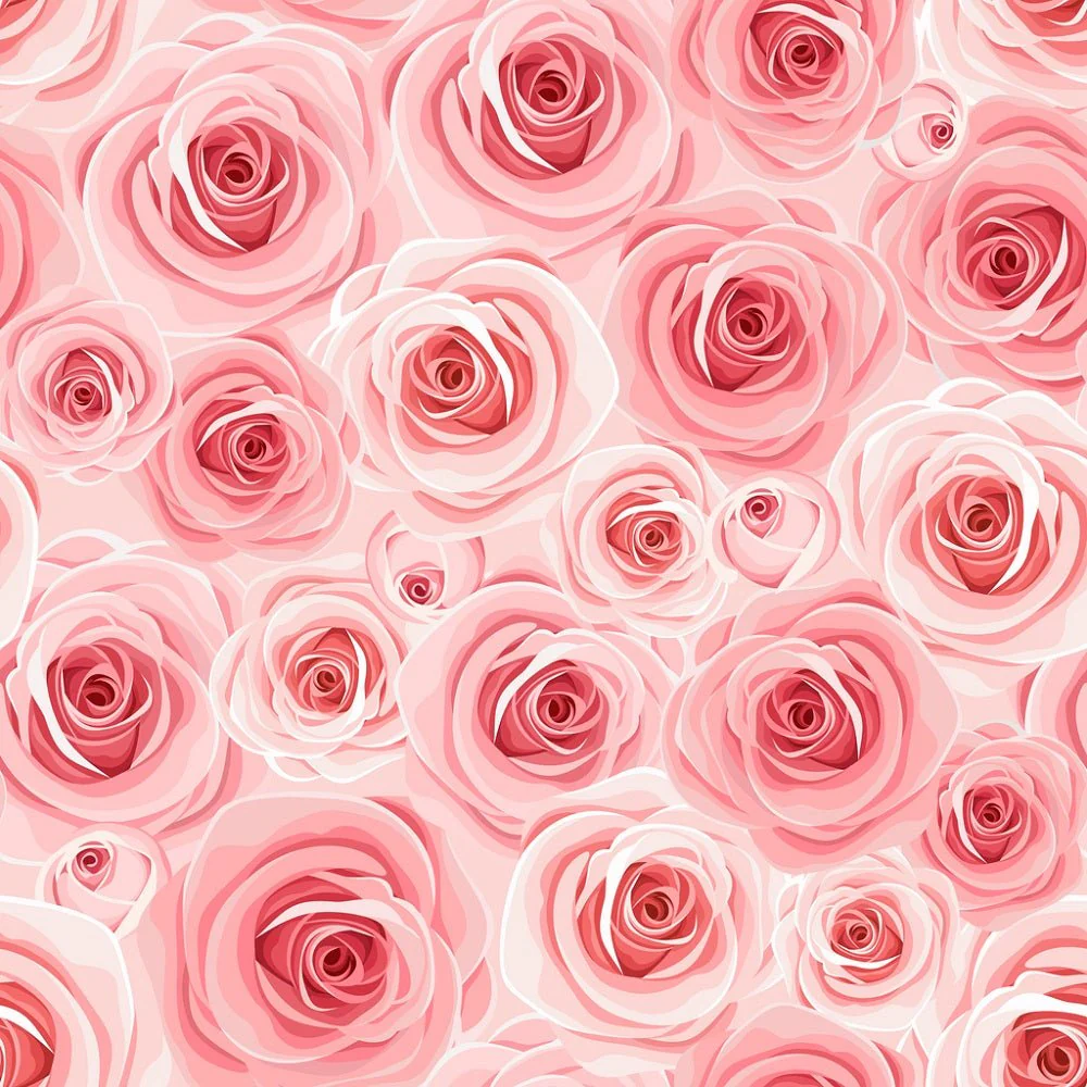 Pink Roses Fabric
