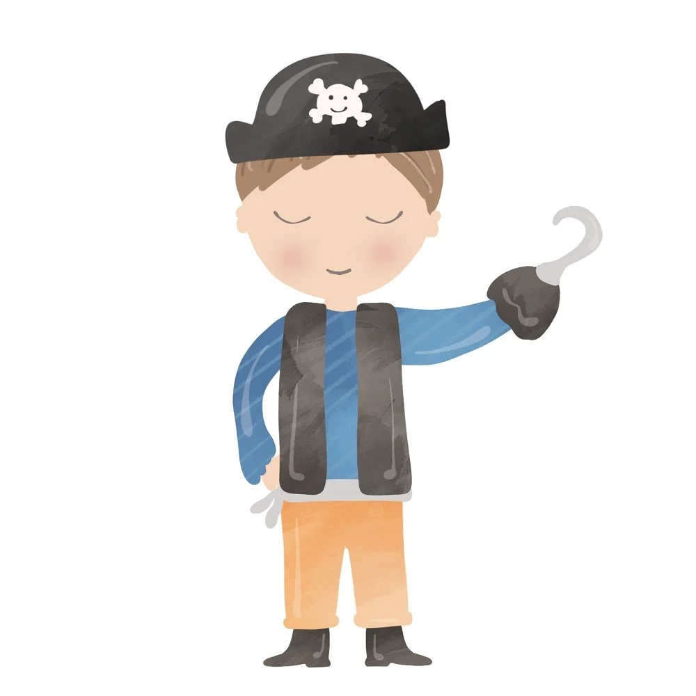 Pirate With Hook Fabric Panel