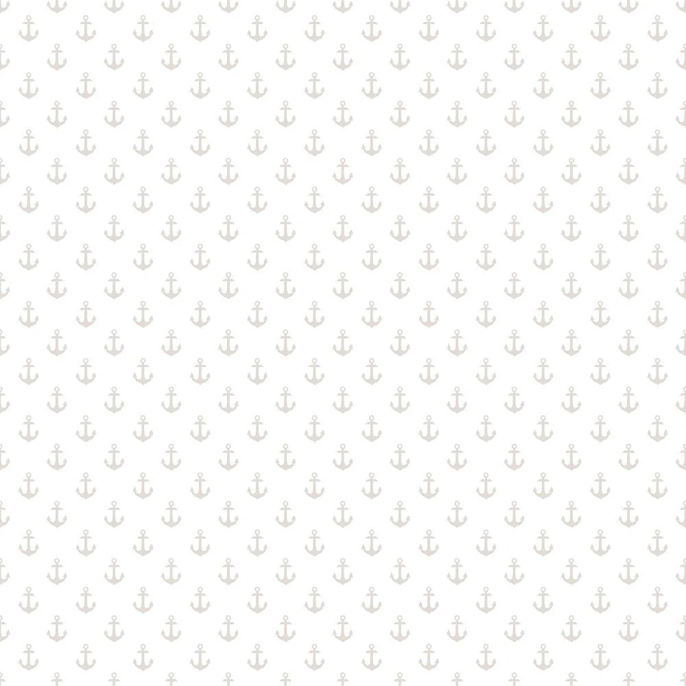 Pirates Anchors Fabric - White