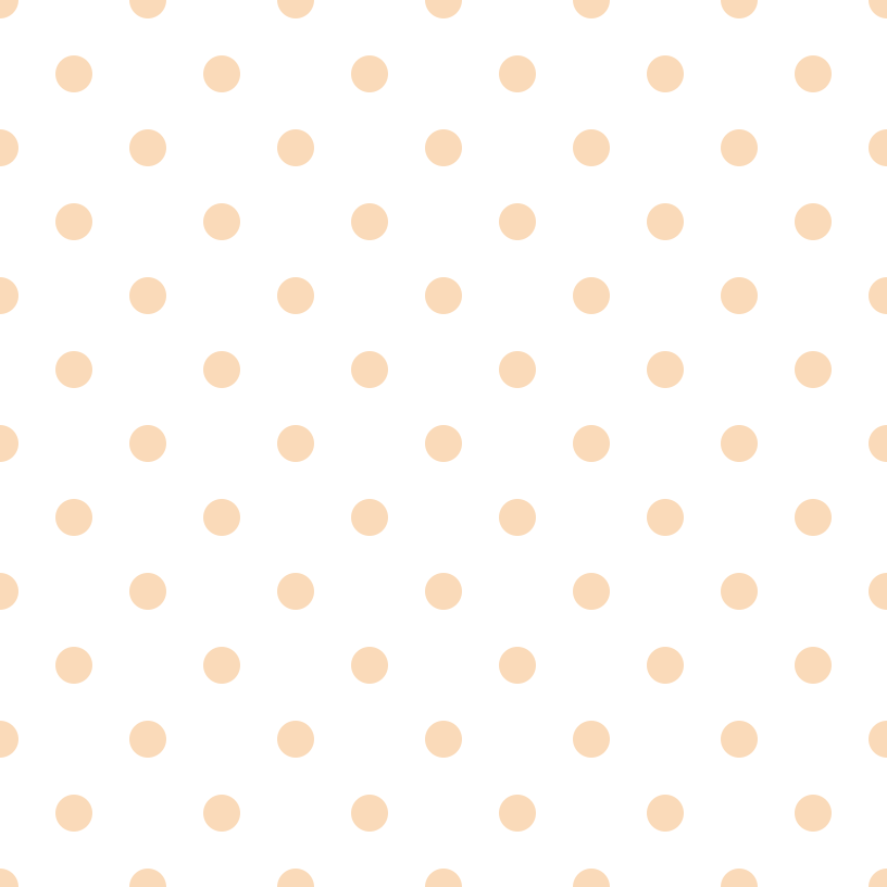 Pizazz Peach Dots Fabric - White