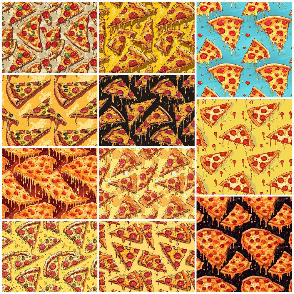 Pizza Melt Fabric Collection - 1/2 Yard Bundle