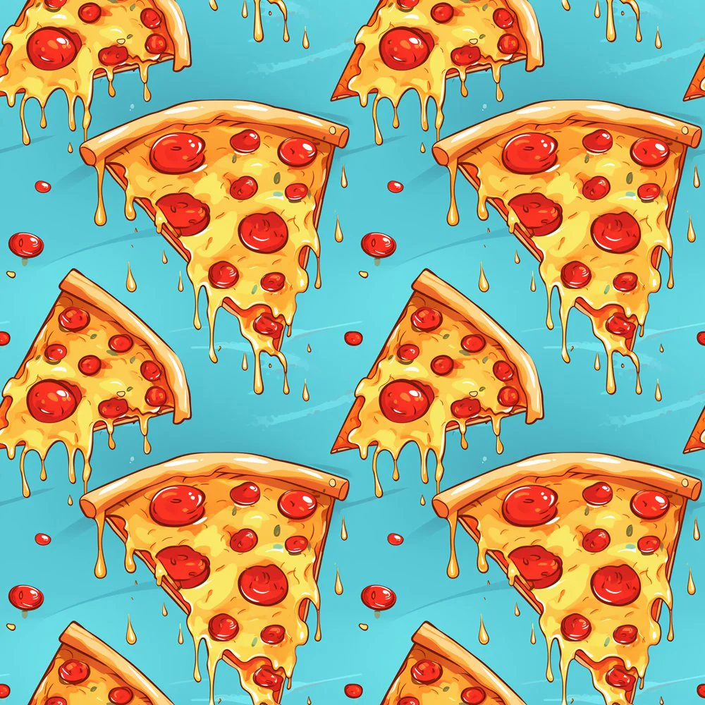 Pizza Melt Pattern #1 Fabric