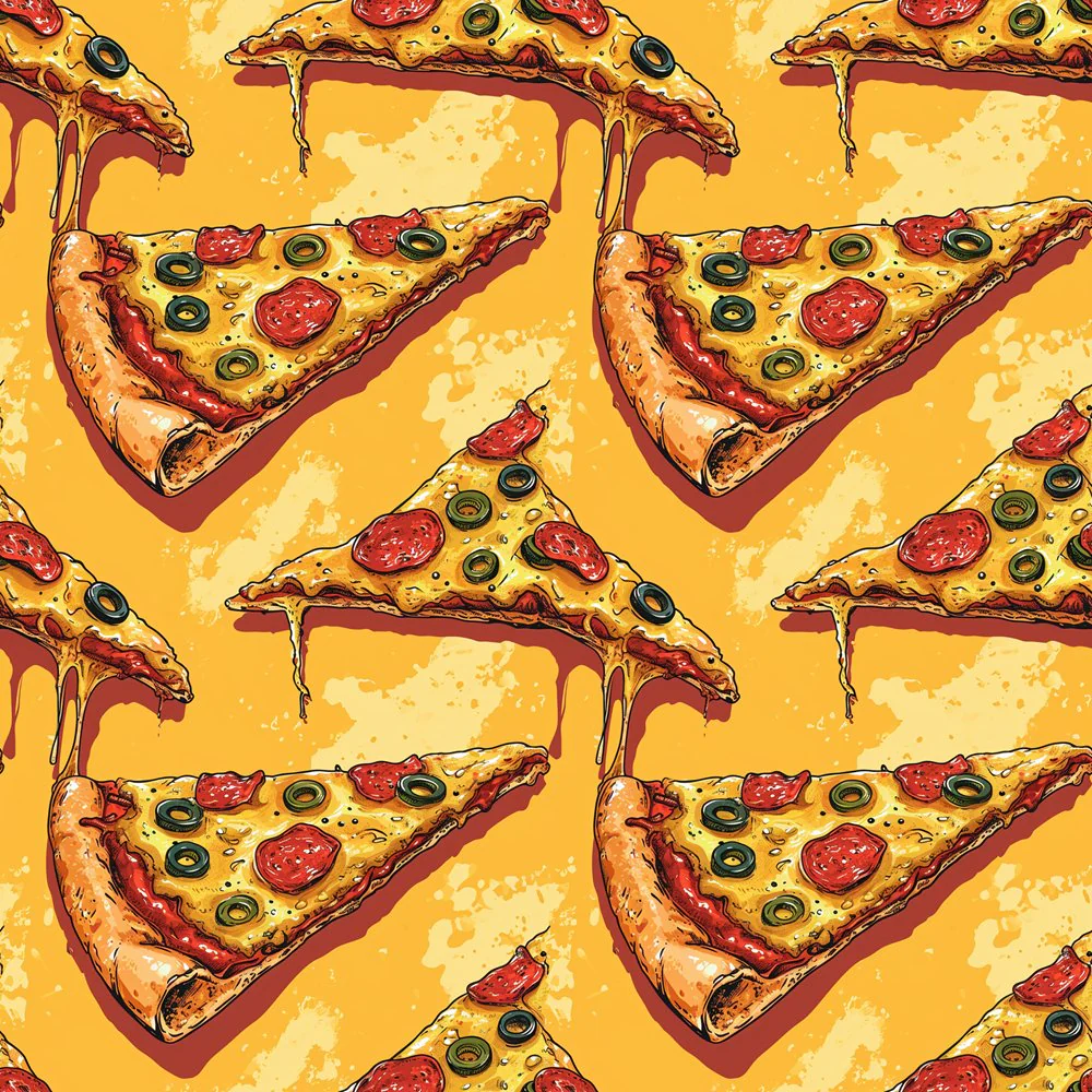 Pizza Melt Pattern #5 Fabric