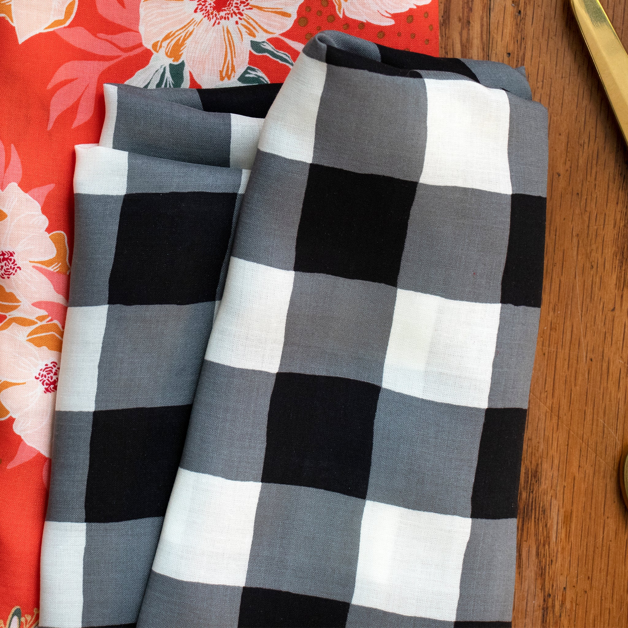 Plaid of My Dreams Snow Fabric in Rayon - Image 4