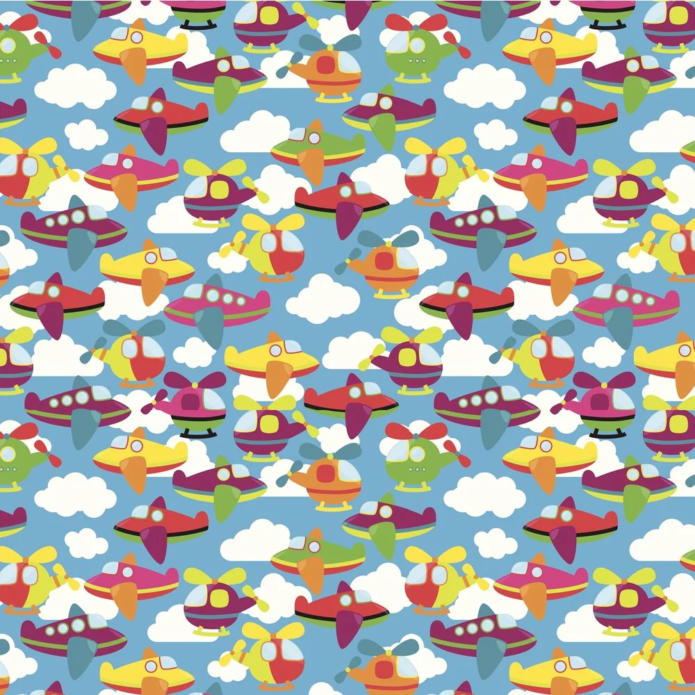 Planes & Helicopters Fabric - Multi