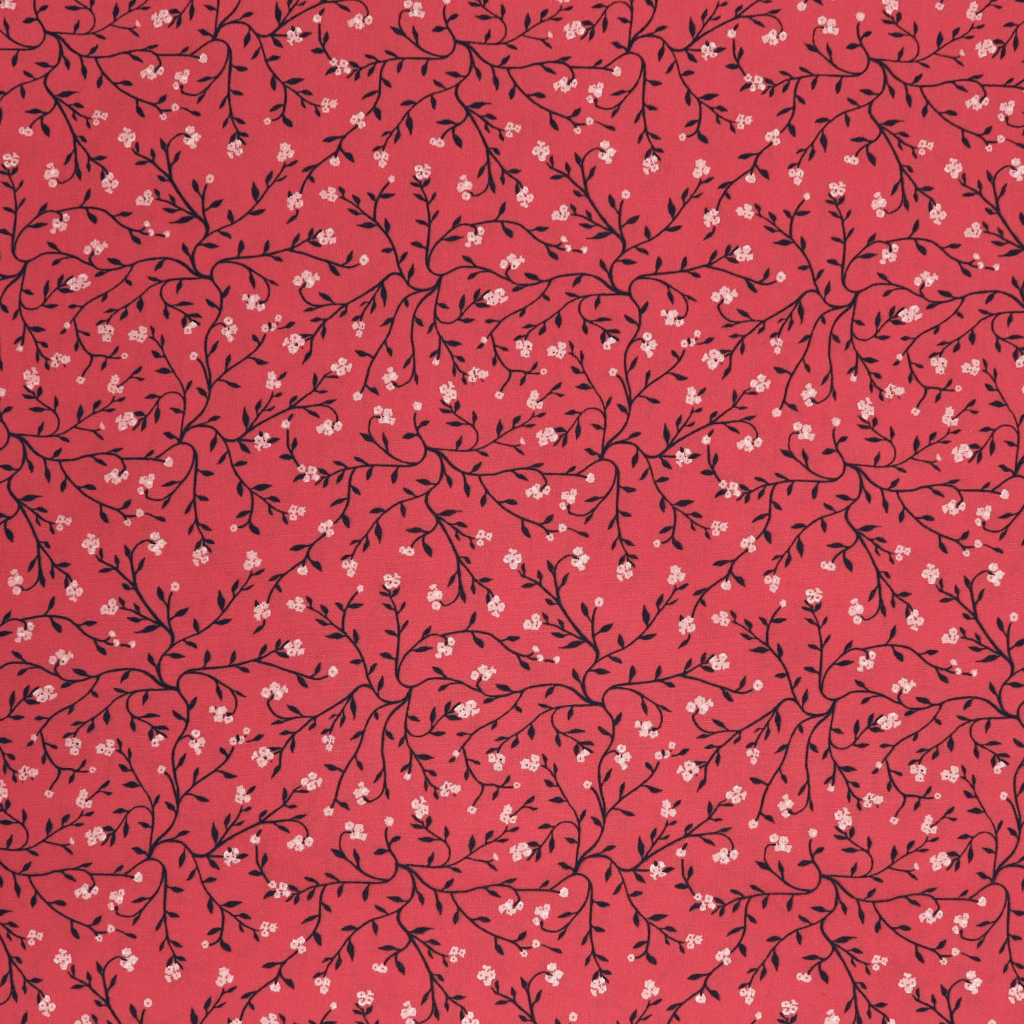 Plentiful Fabric Collection - Dancing Florets Rouge