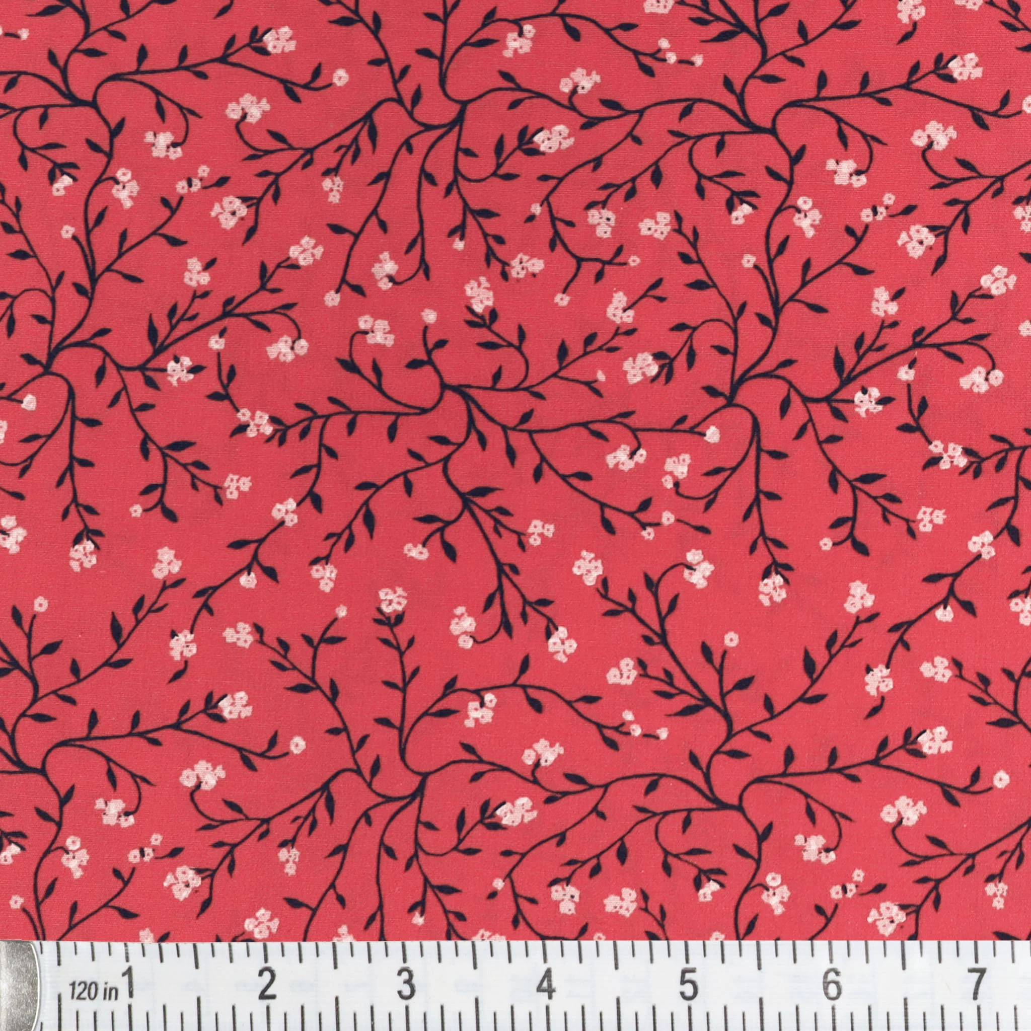 Plentiful Fabric Collection - Dancing Florets Rouge - Image 2