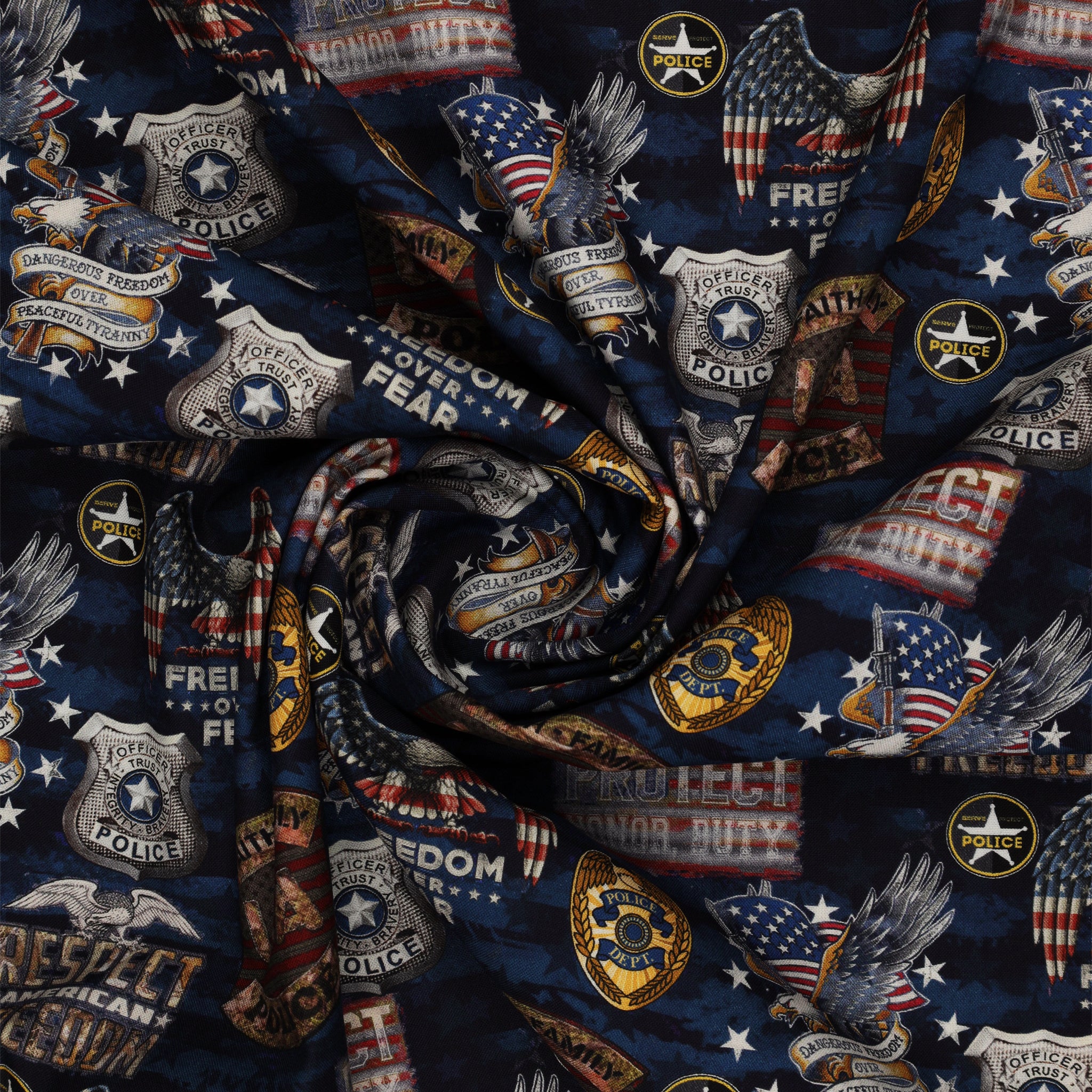 Police Department Camo Flag Fabric - Image 2