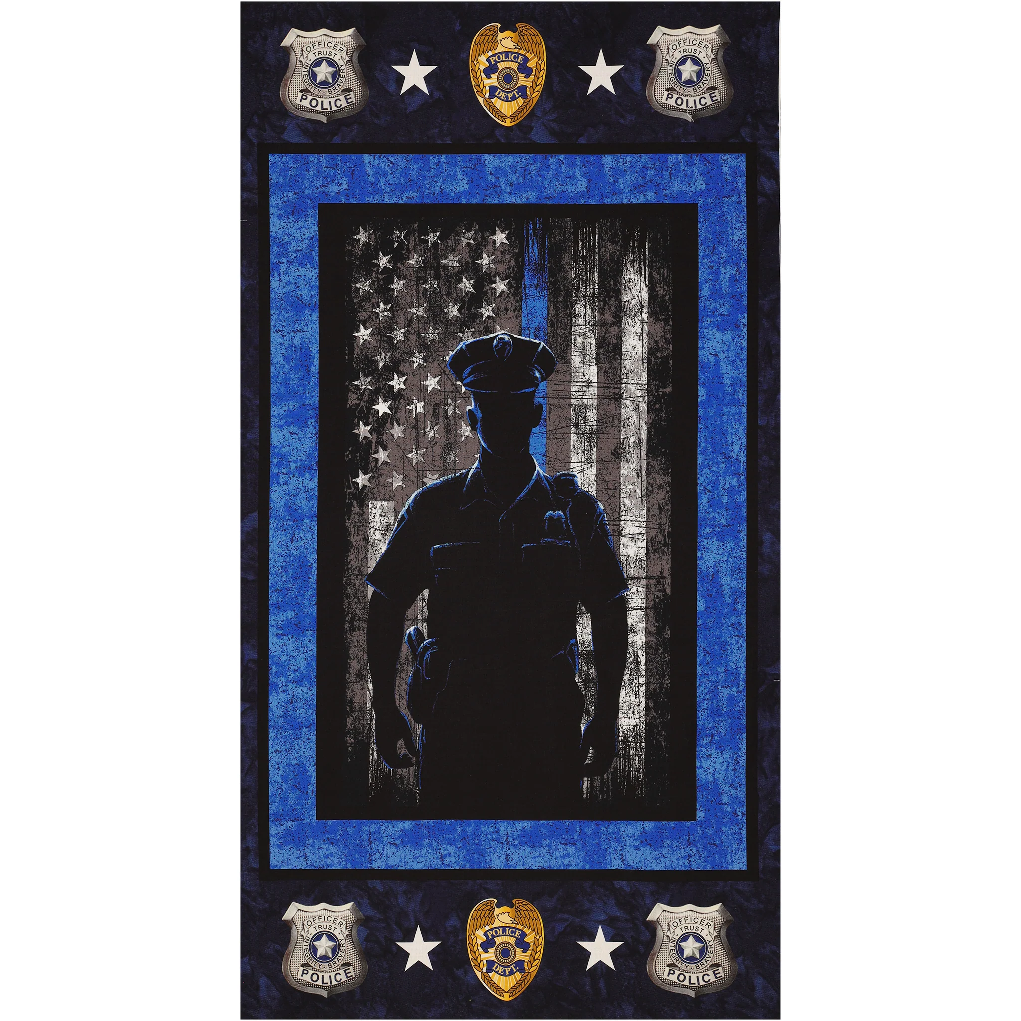 Police Department Hero Silhouette Panel