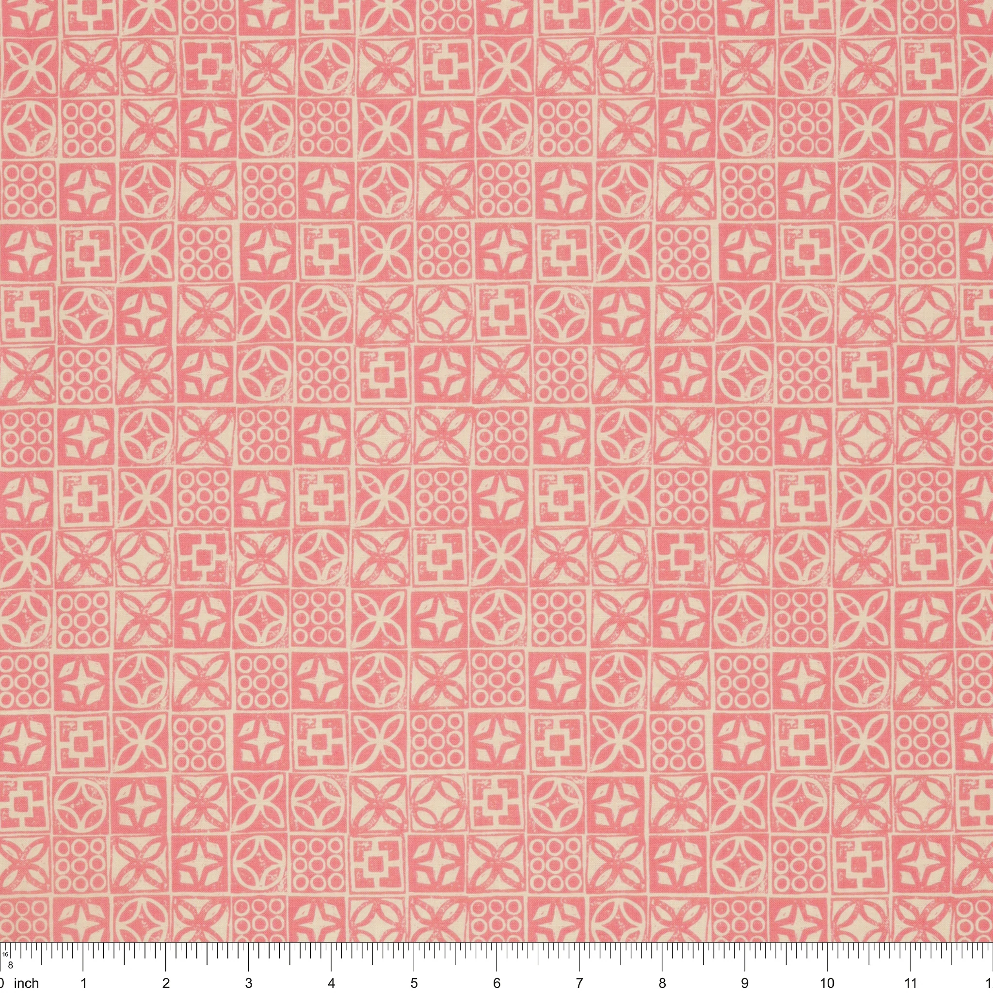 Poolside Too Fabric Collection - Architectural Blocks Sorbet - Image 3