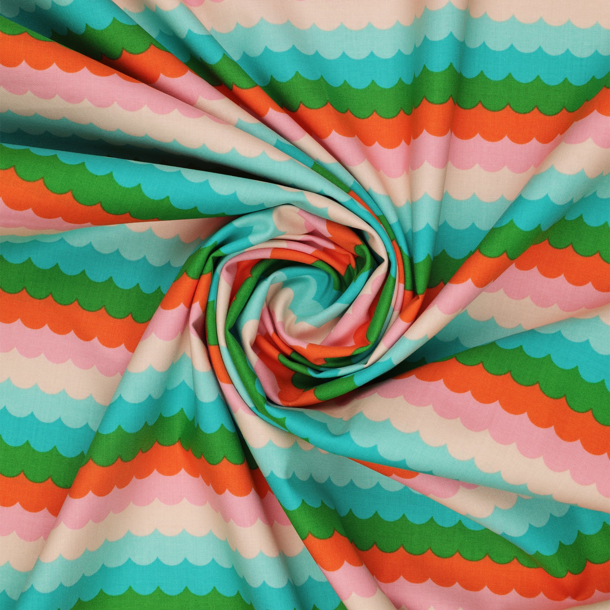 Poolside Too Fabric Collection - Umbrella Scallops Verdant - Image 2