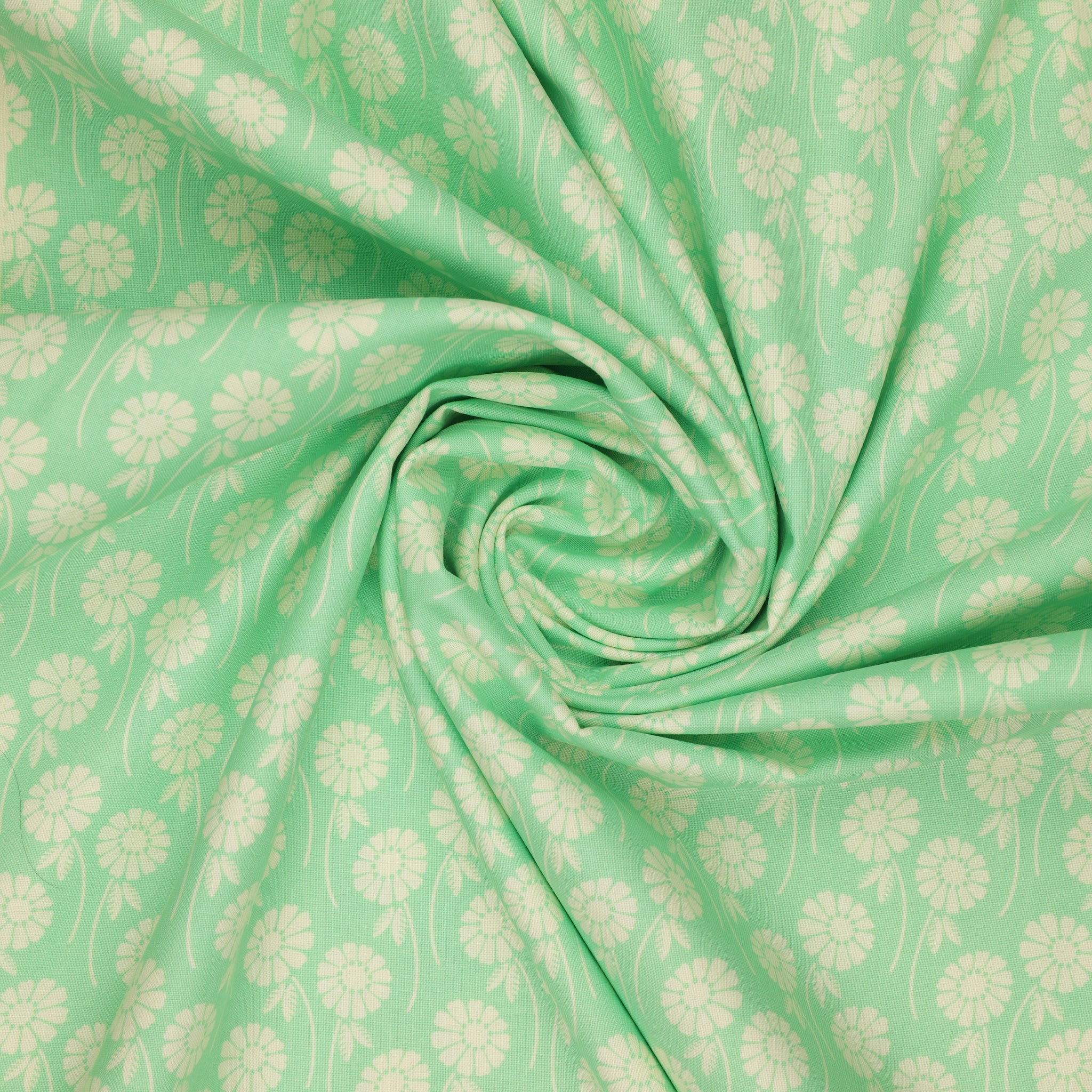 Pop Sugar Fabric Collection - Upsy Daisy Aqua - Image 2