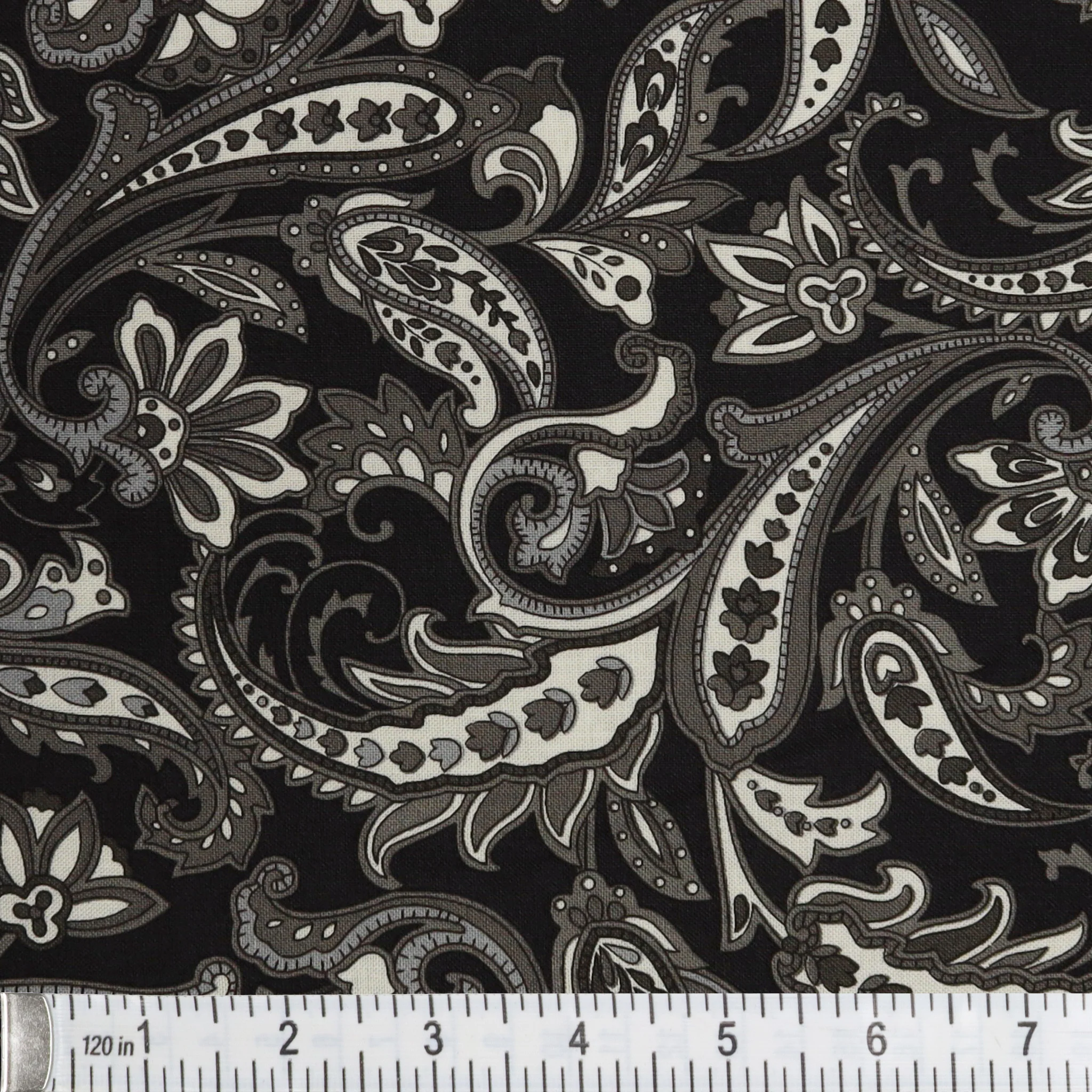 Porch Swing Fabric Collection - Bandana Rama Charcoal - Image 2