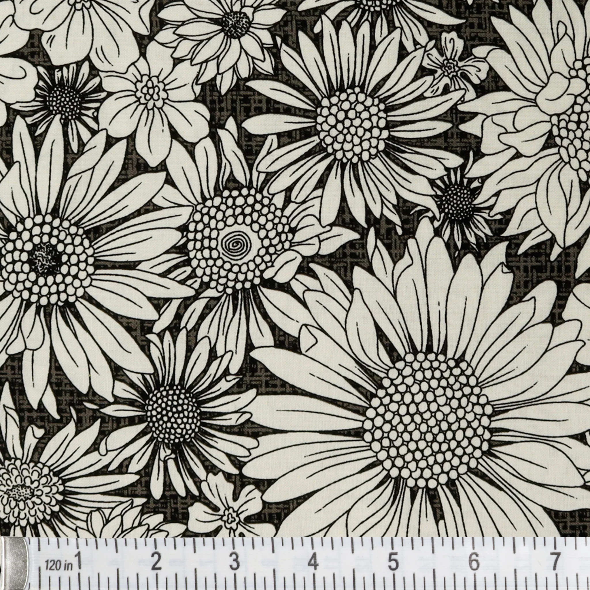 Porch Swing Fabric Collection - Upsy Daisy Charcoal - Image 2