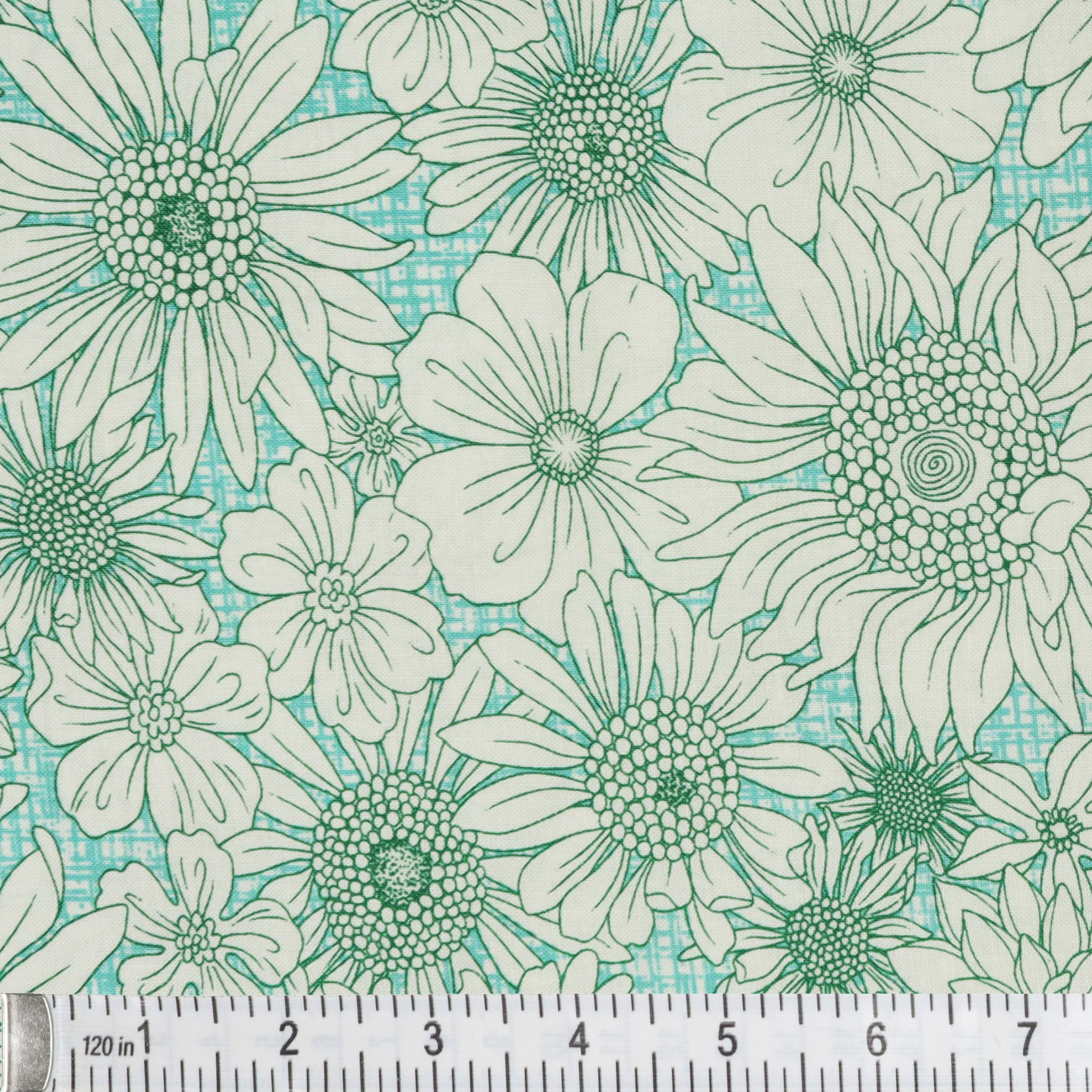 Porch Swing Fabric Collection - Upsy Daisy Mint - Image 2