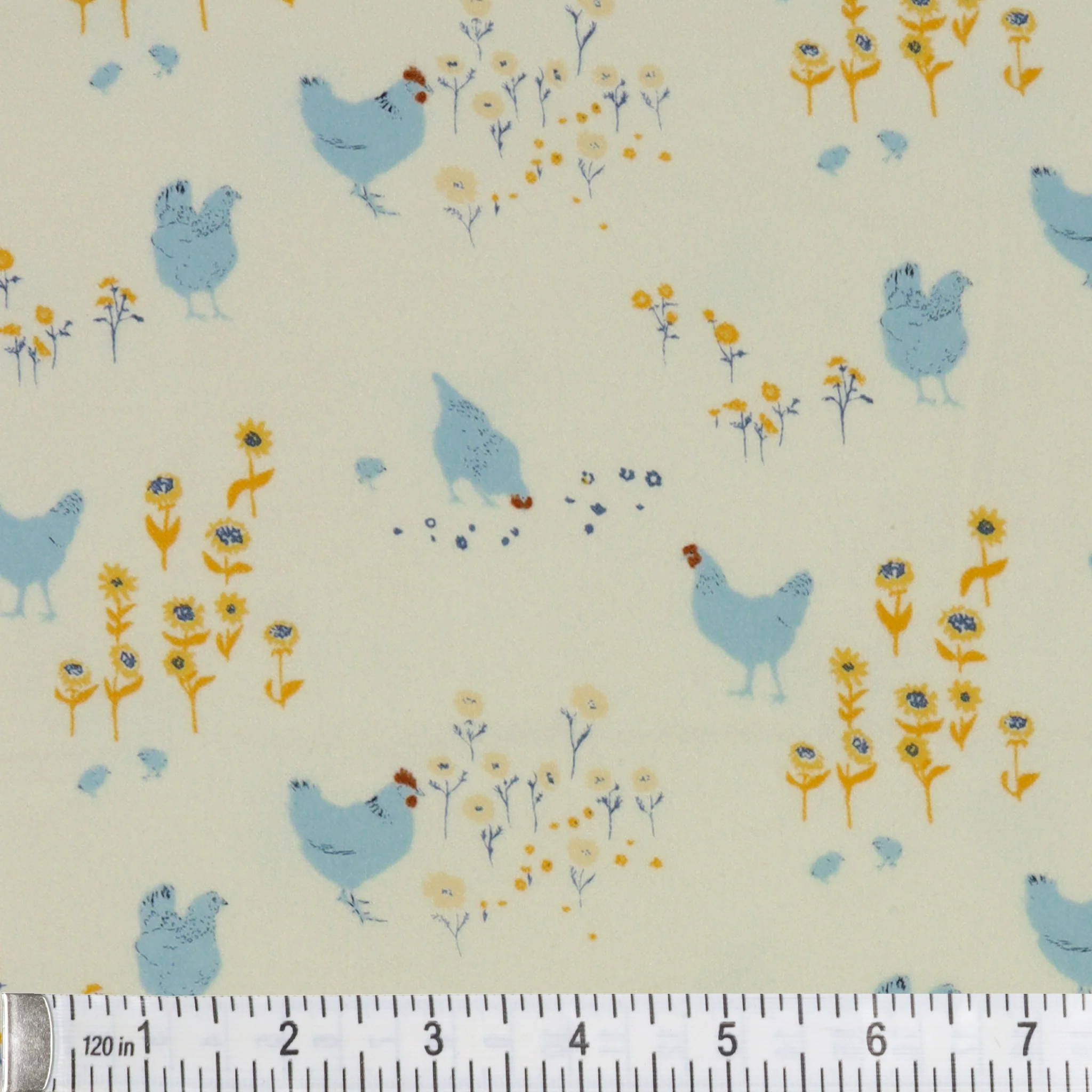 Potager Fabric Collection - Hens and Chicks in Flannel - Image 2