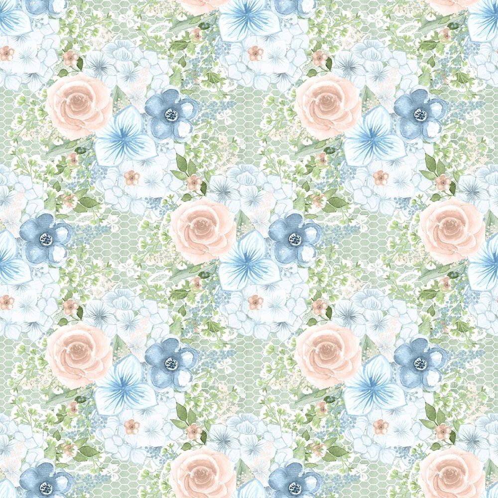 Powder Blue Allover #2 Fabric