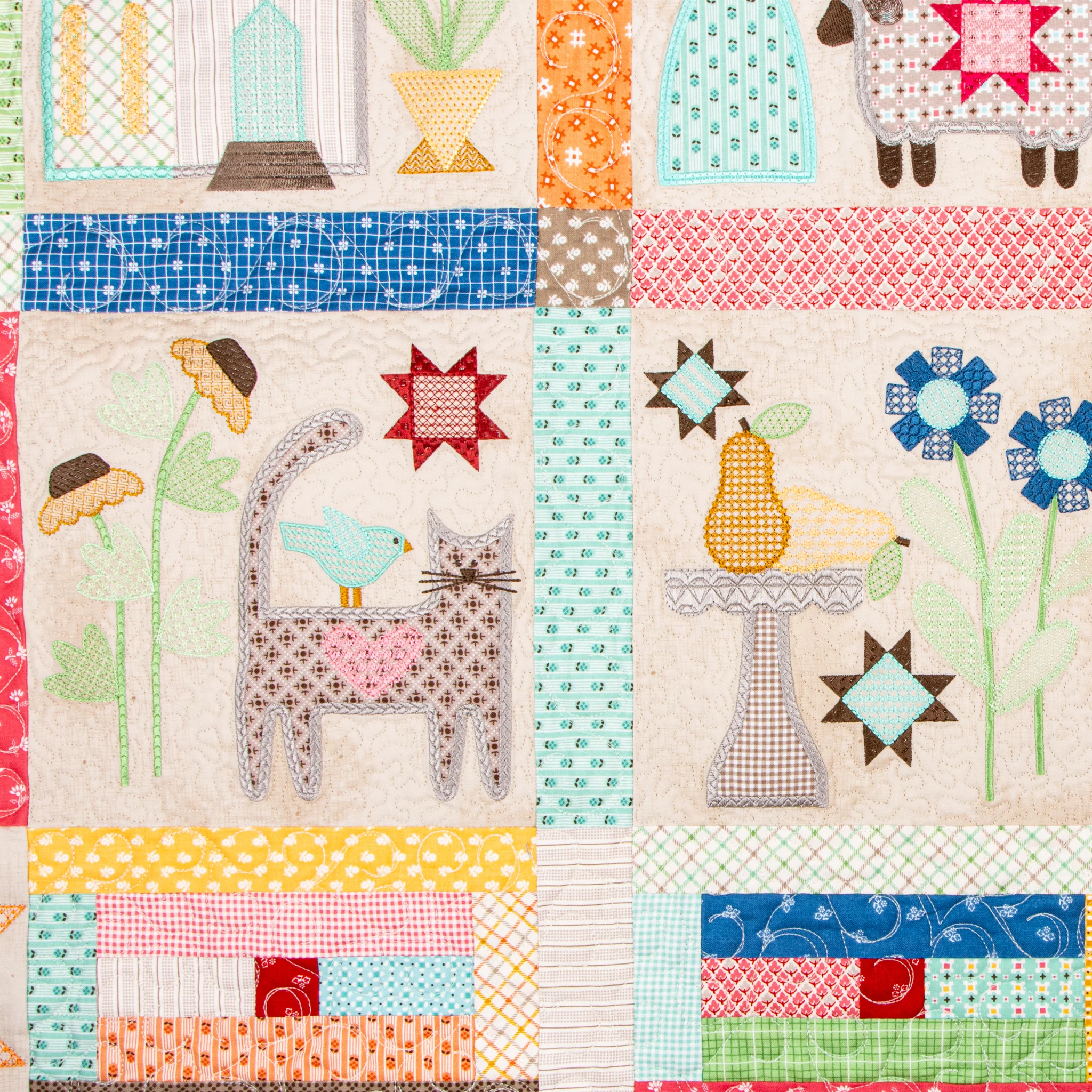 Prim Quilt Machine Embroidery USB Pattern - Image 10