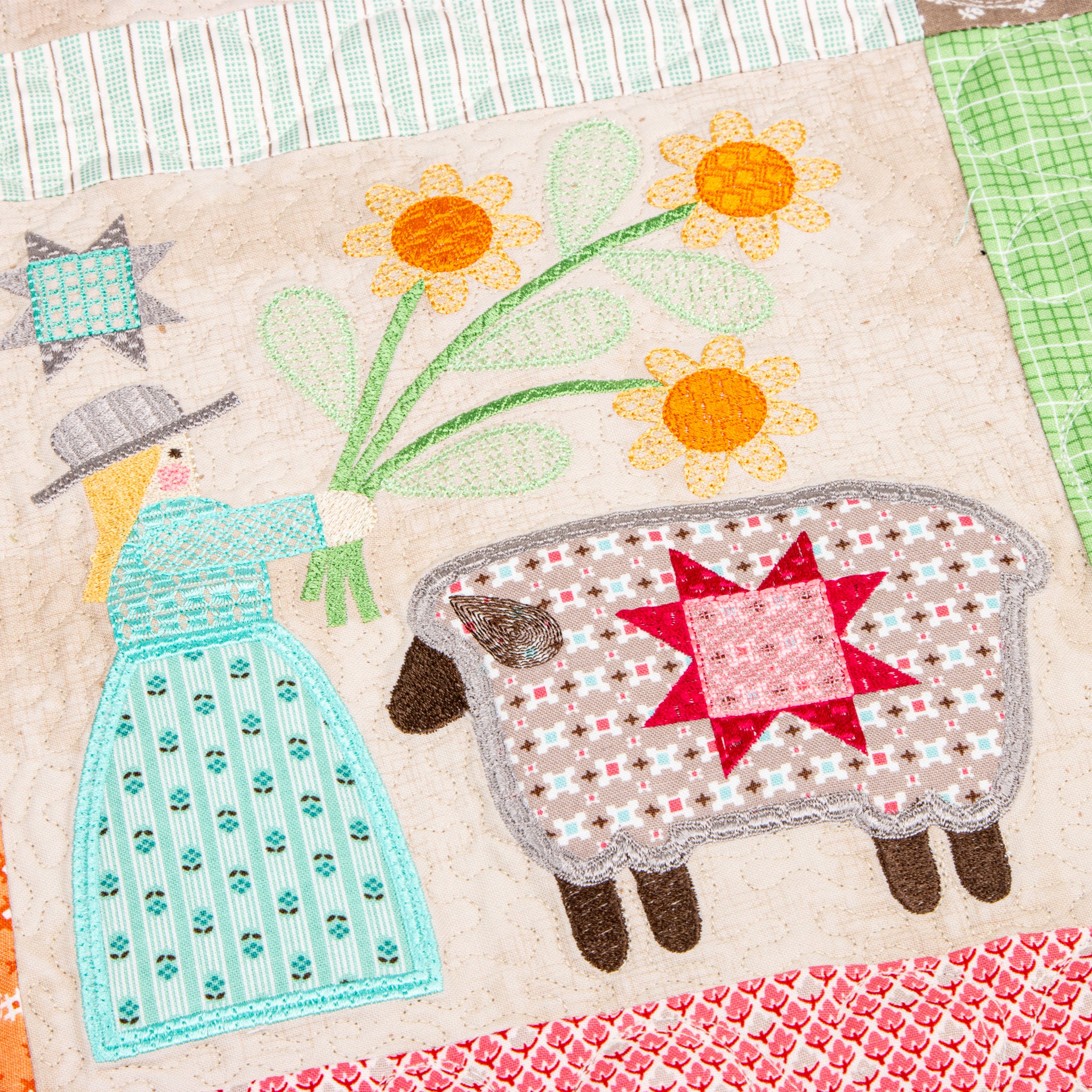 Prim Quilt Machine Embroidery USB Pattern - Image 3