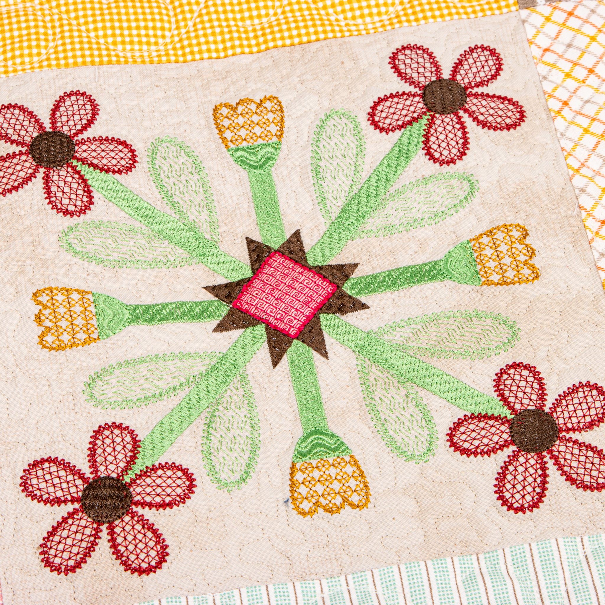 Prim Quilt Machine Embroidery USB Pattern - Image 8