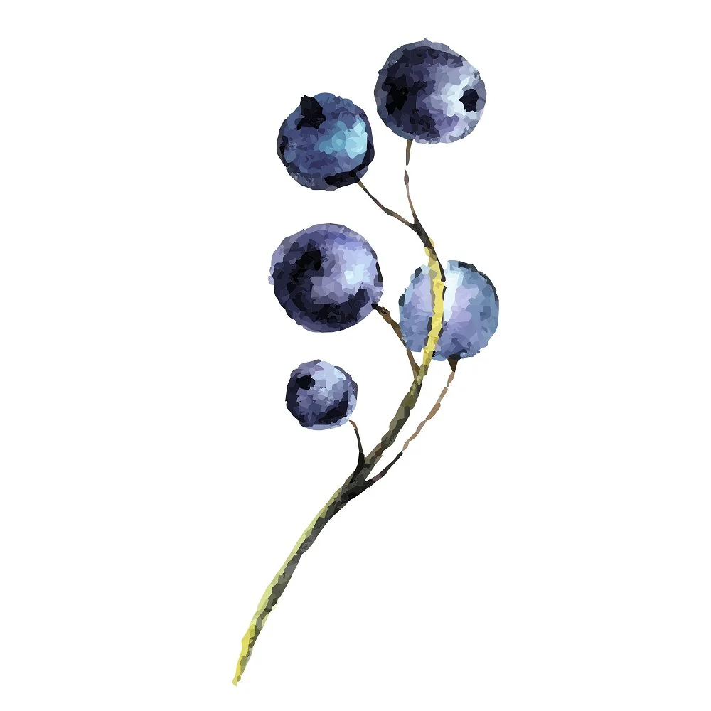 Privet Berry Branch Fabric Panel