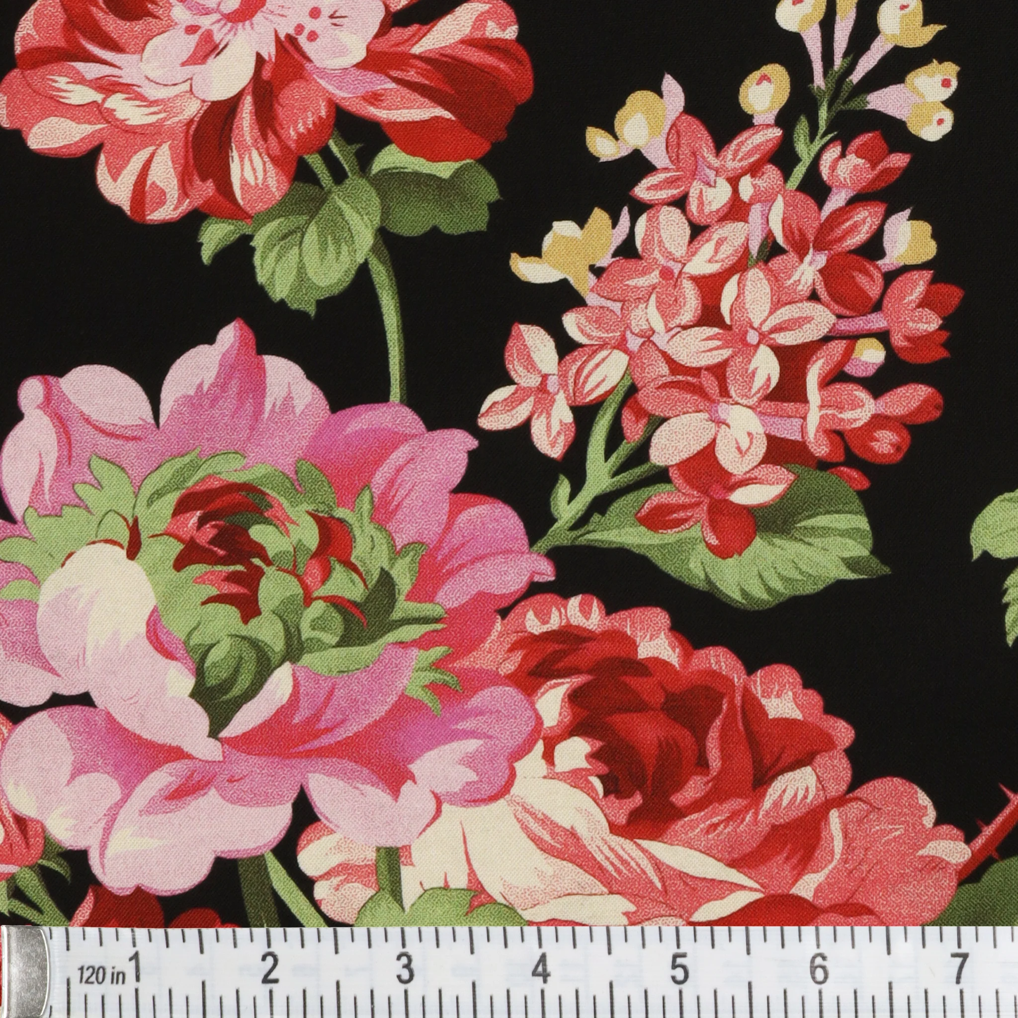 Promise Me 108" Quilt Backing - Rose Garden Charcoal - Image 3