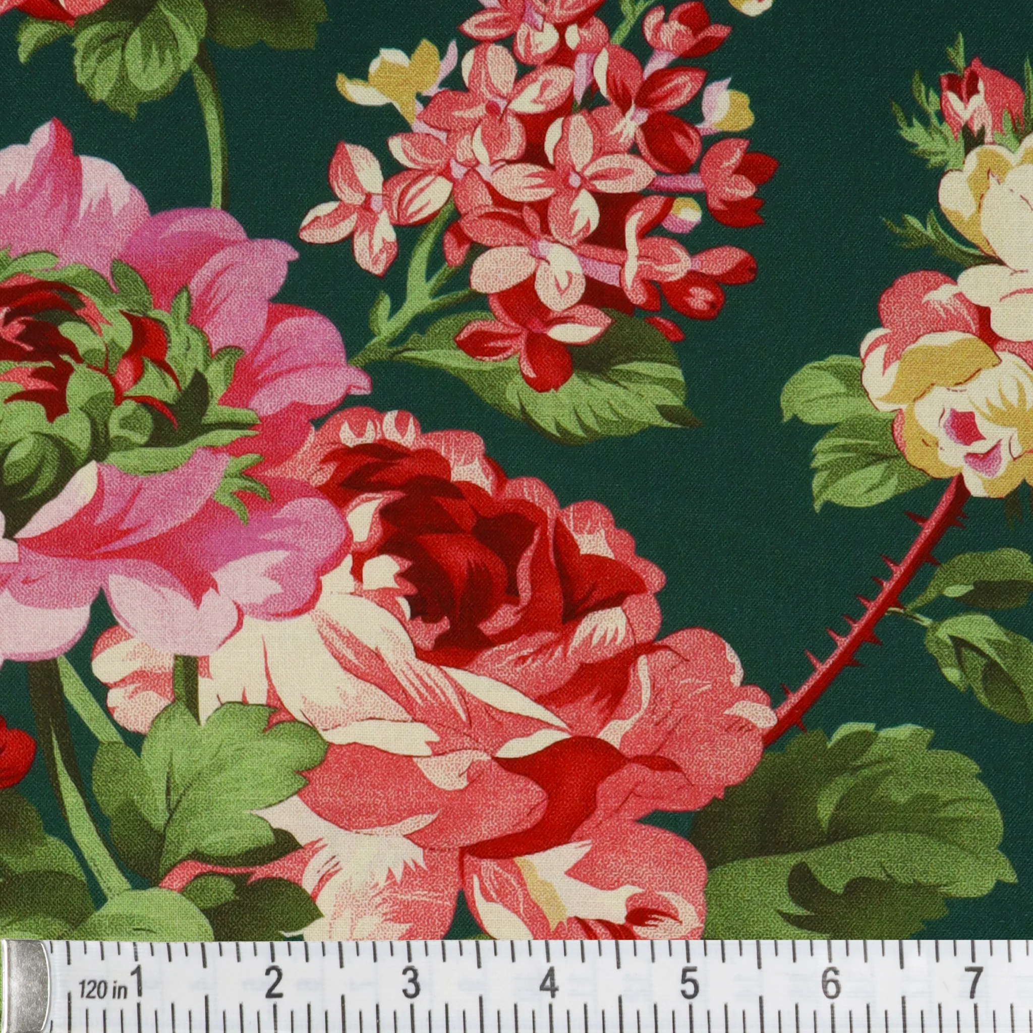 Promise Me 108" Quilt Backing - Rose Garden Peacock - Image 3