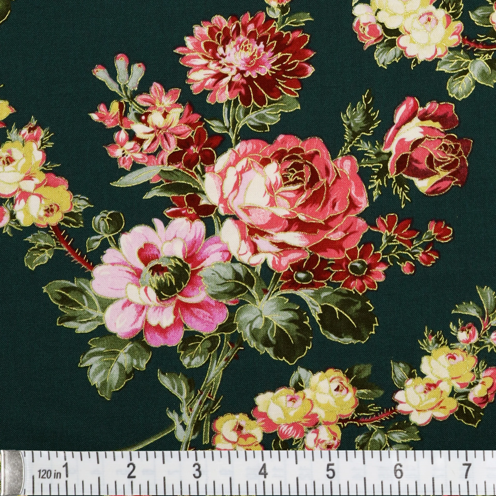 Promise Me Fabric Collection - Grandiflora Peacock - Image 2