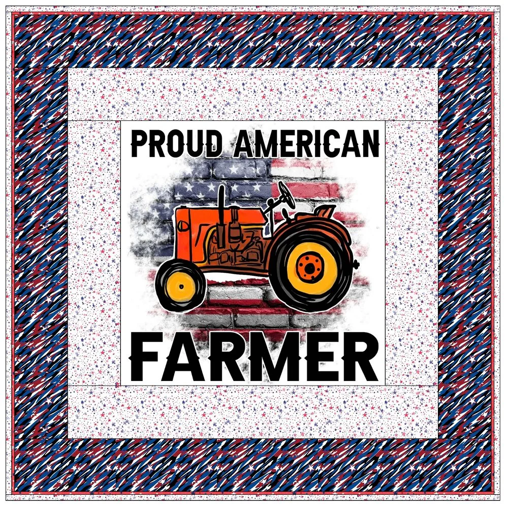 Proud American Farmer Wall Hanging 42" x 42" - Image 2