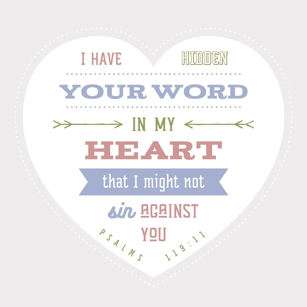 Psalms 119:11 Fabric Panel - Light Gray
