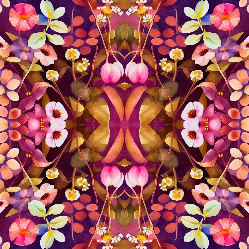 Psychedelic Blossoms Pattern #5 Fabric