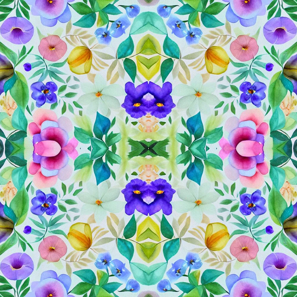 Psychedelic Blossoms Pattern #6 Fabric