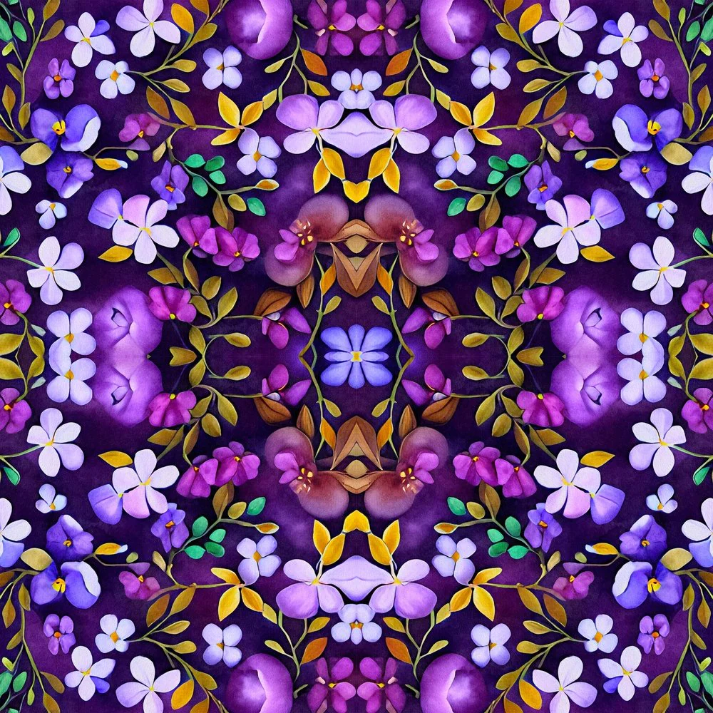 Psychedelic Blossoms Pattern #7 Fabric