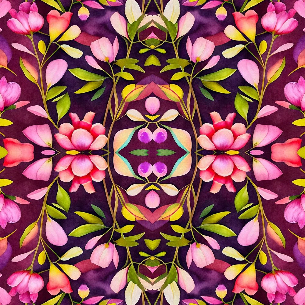Psychedelic Blossoms Pattern #8 Fabric