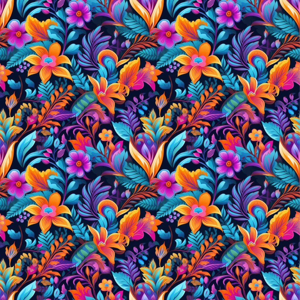 Psychedelic Flower Fabric