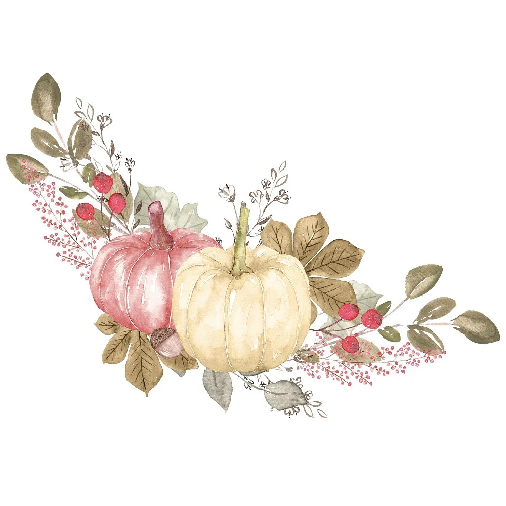 Pumpkin Paradise Arrangement #3 Fabric Panel