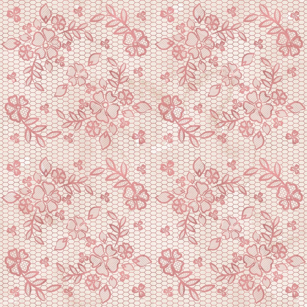Pumpkin Paradise Lacey Floral Fabric - Tan