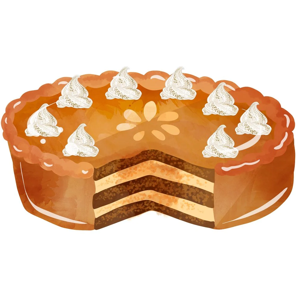Pumpkin Pie Fabric Panel