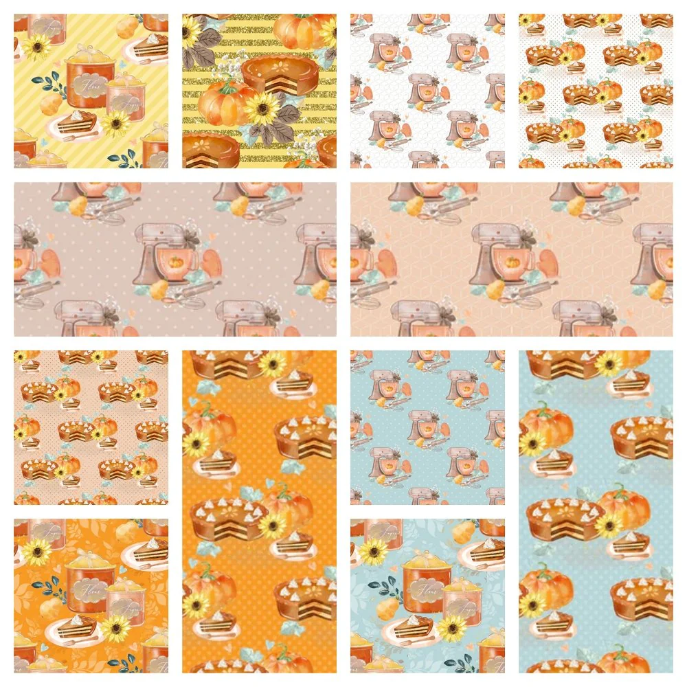 Pumpkin Pie Fat Eighth Bundle - 12 Pieces