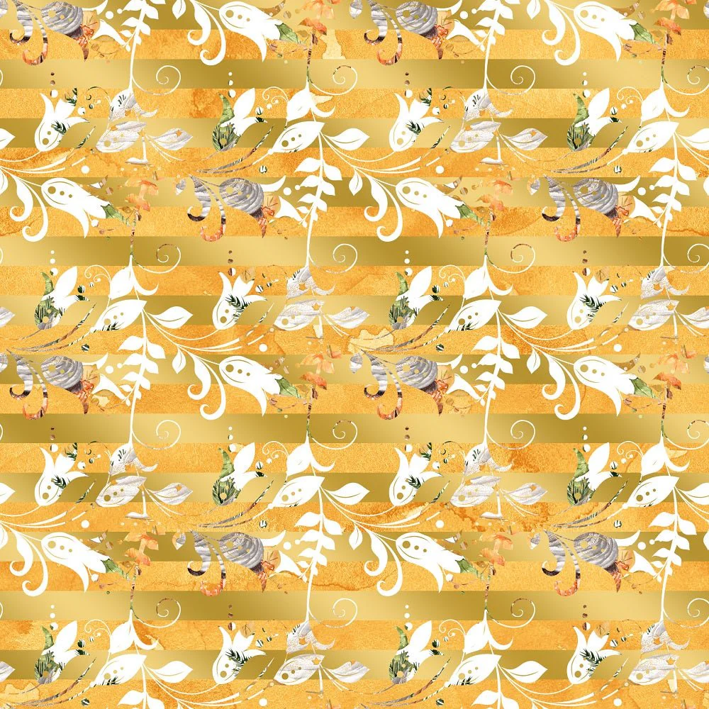 Pumpkin Spice Latte Allover Fabric - Orange