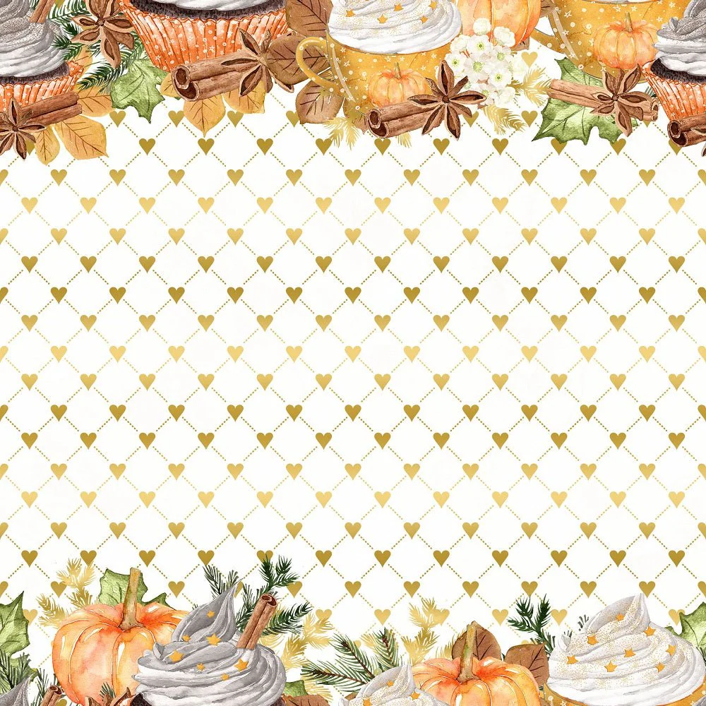Pumpkin Spice Latte Striped Fabric