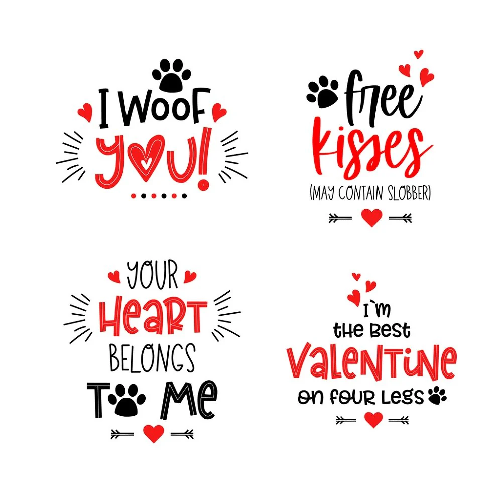 Puppy Love Valentine's Day Fabric Panel
