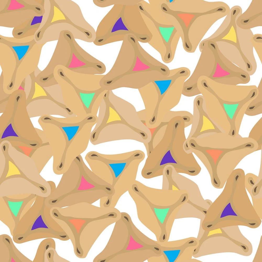 Purim Hamantaschen Fabric