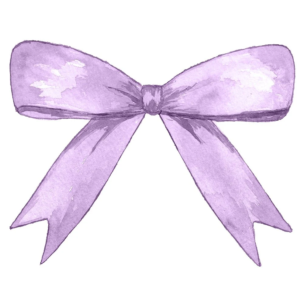 Purple Bow Fabric Panel