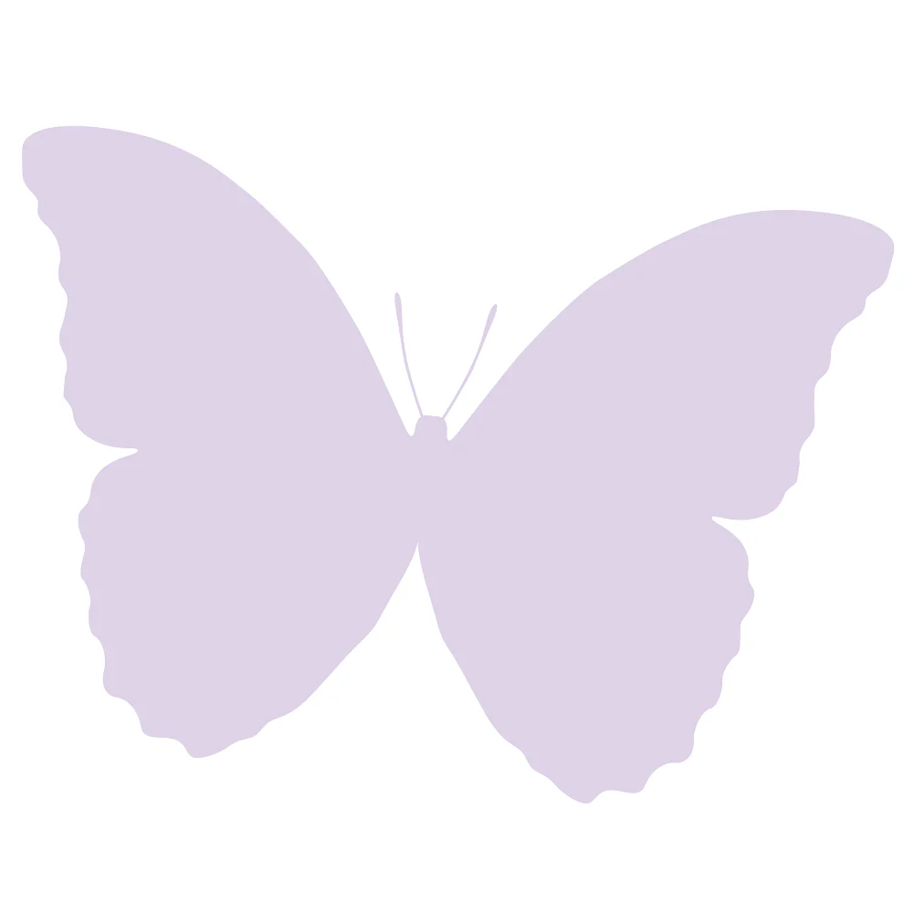 Purple Butterfly Silhouette Fabric Panel
