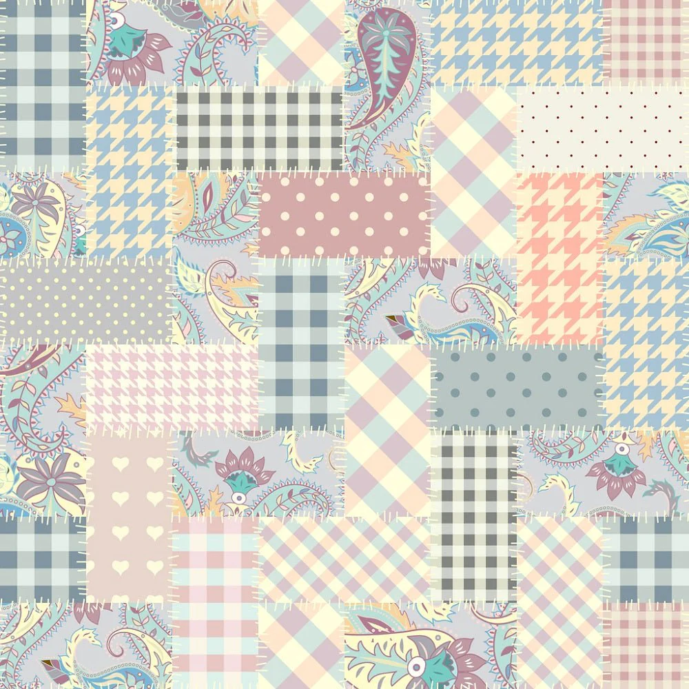 Quilt Pattern with Paisley Fabric