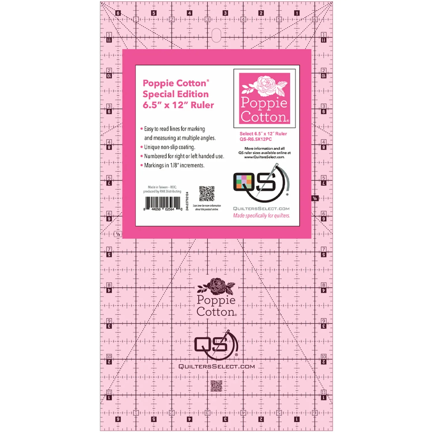 Quilters Select Poppie Cotton Non-Slip Ruler - Image 4